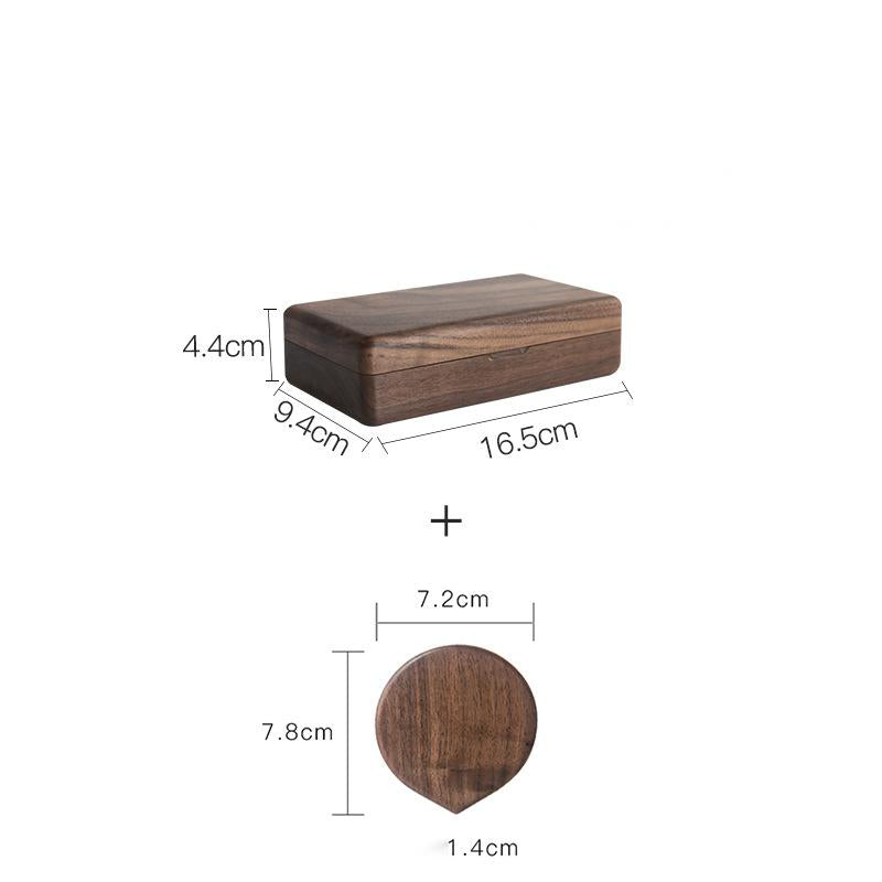 Solid wood jewelry box storage box exquisite earrings ring necklace simple portable small hand jewelry box