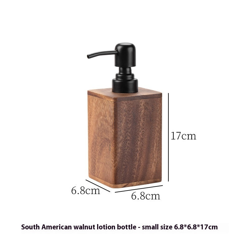 Walnut Bathroom Shampoo Dispenser