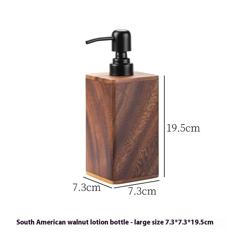 Walnut Bathroom Shampoo Dispenser
