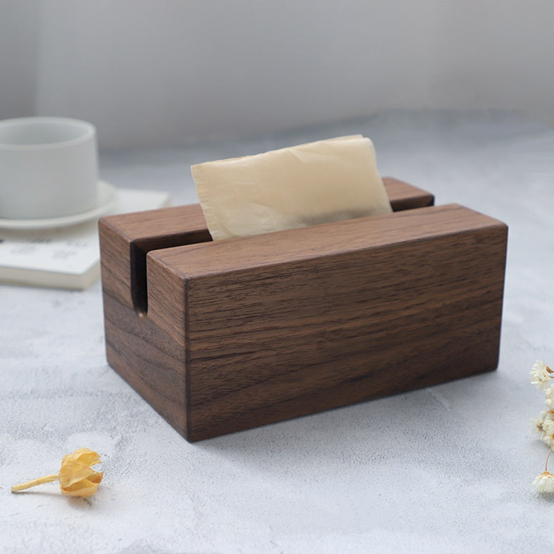 Walnut Solid Wood Tissue Box