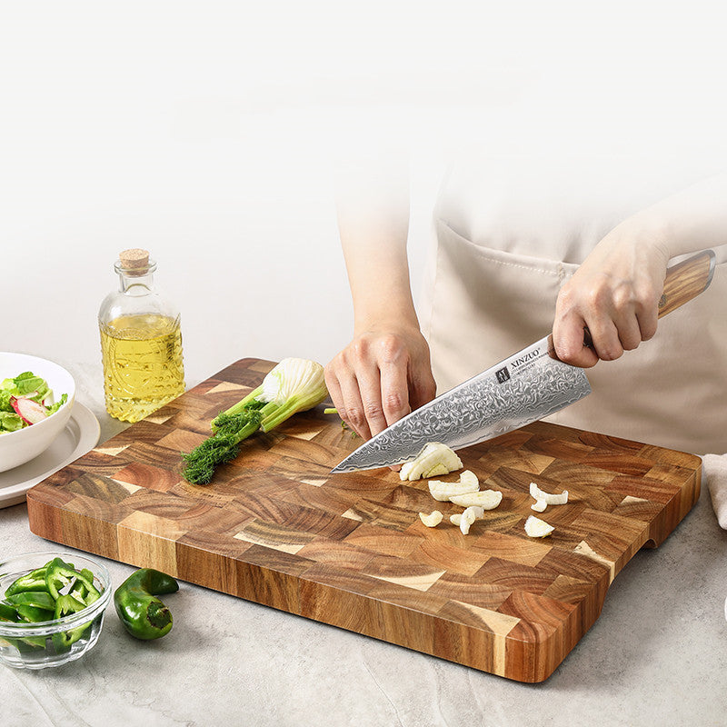 Acacia Solid Wood Cutting Board – Premium Thick Wooden Chopping Board for Kitchen