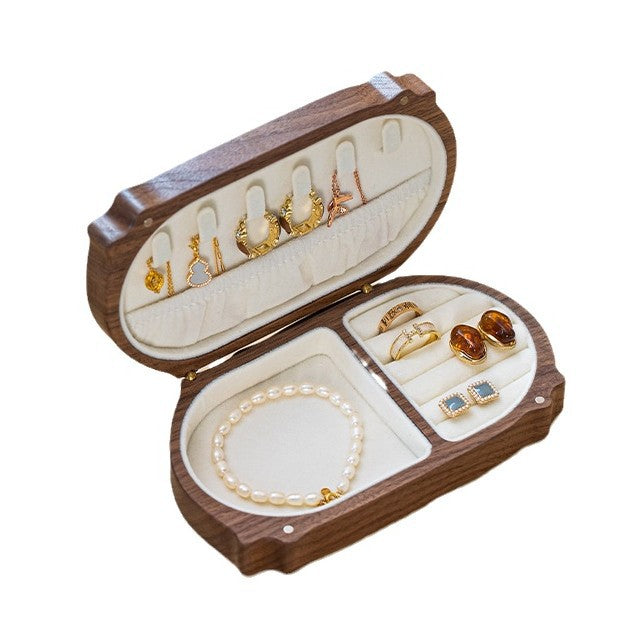 Solid Wood Jewelry Box Desktop Storage Jewelry Box Cute Outing
