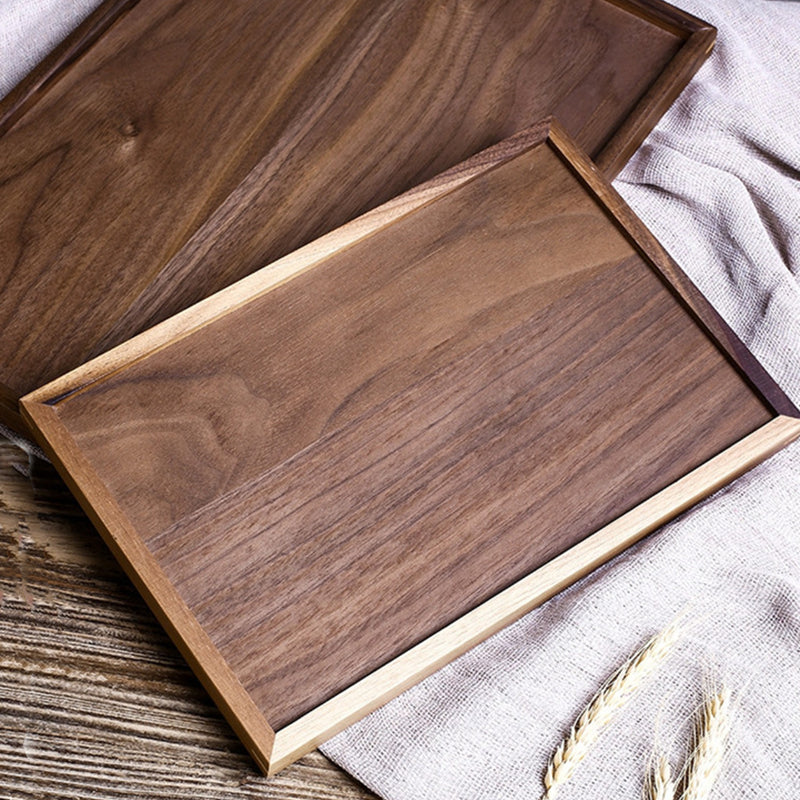 Black Walnut Solid Wood Household Rectangular Tray