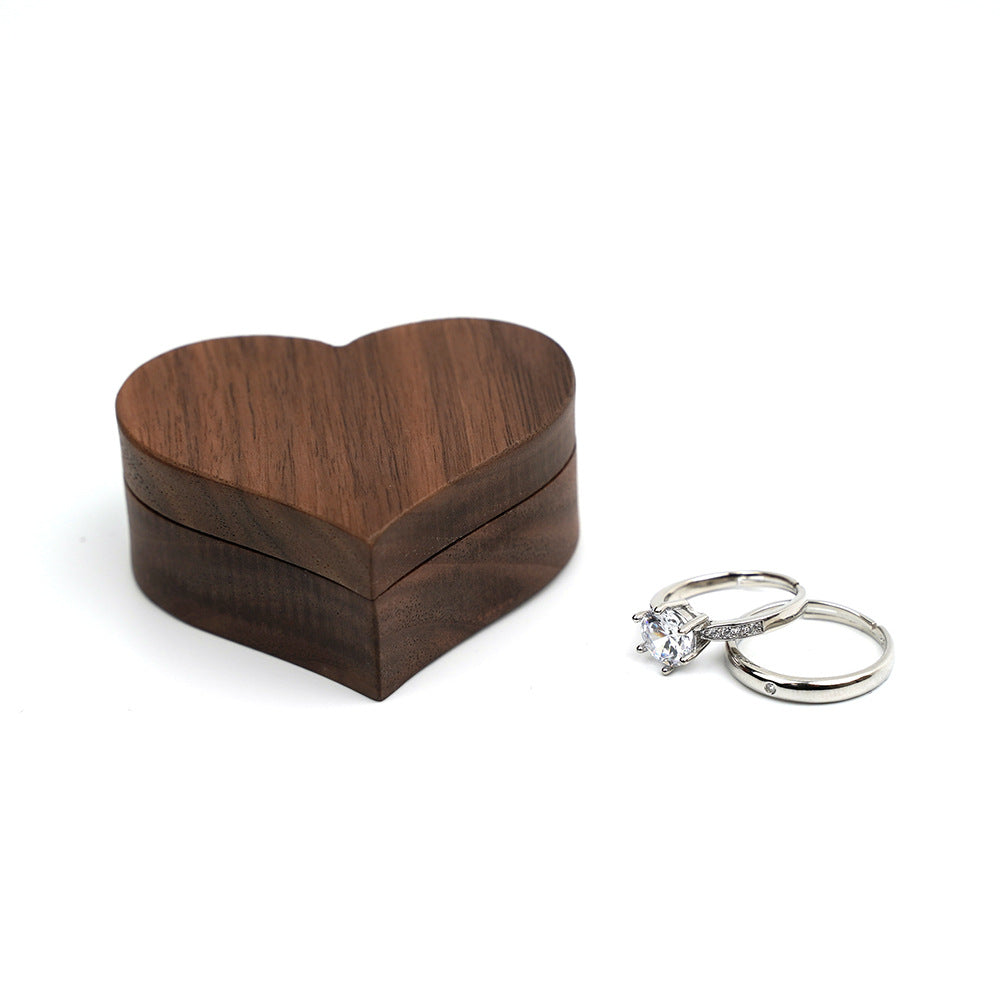 Solid Wood Portable Jewelry Storage Box