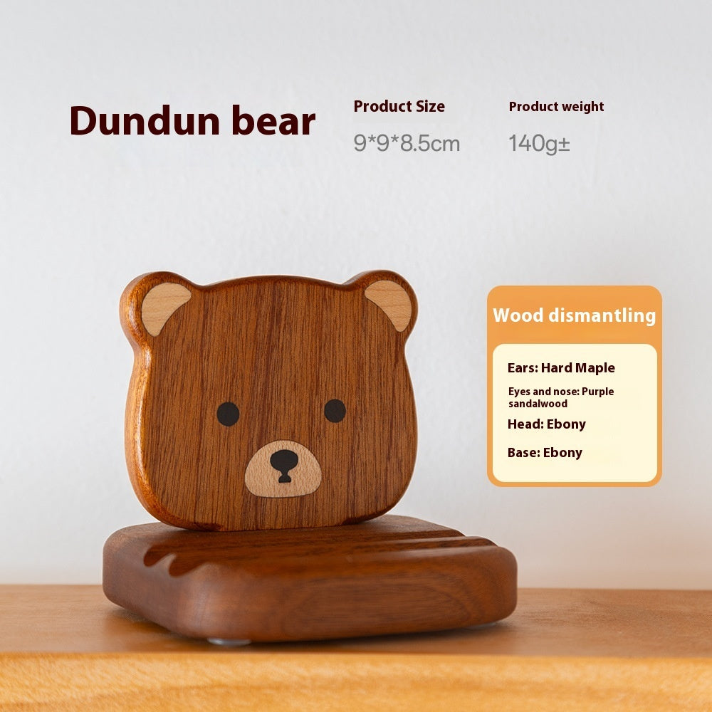 Creative Bunny Wooden Phone Stand – Cute Tatami Style Mobile Holder