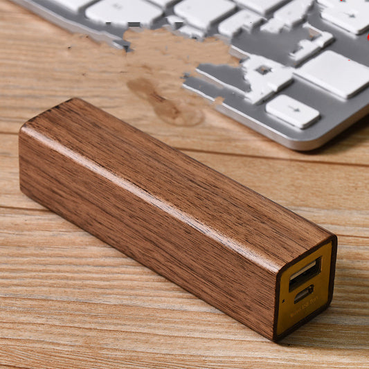 Black Walnut Solid Wood Power Bank