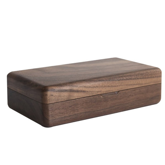 Solid wood jewelry box storage box exquisite earrings ring necklace simple portable small hand jewelry box