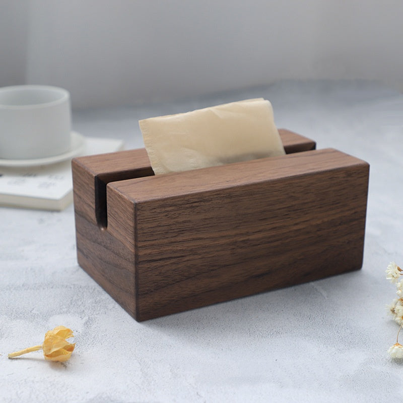 Walnut Solid Wood Tissue Box