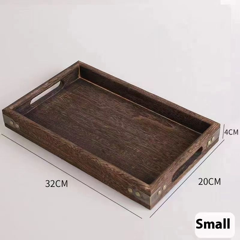 Fashion Chinese Solid Wood Household Tray – Modern Simple Paulownia Serving Plate