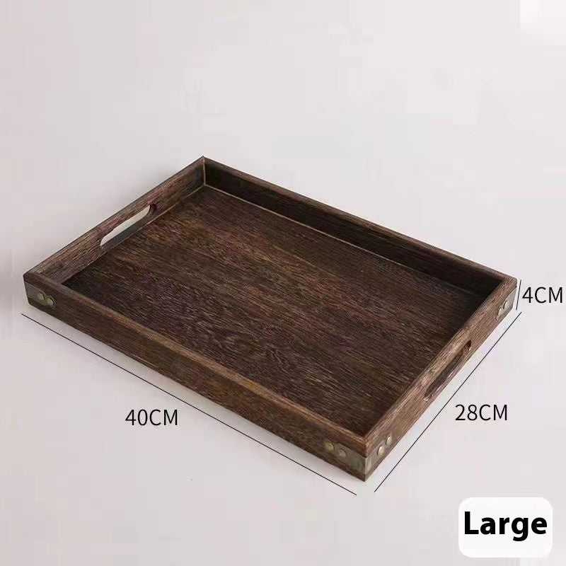 Fashion Chinese Solid Wood Household Tray – Modern Simple Paulownia Serving Plate