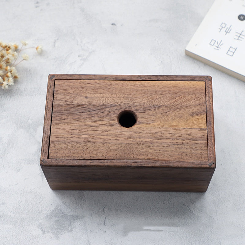 Walnut Solid Wood Tissue Box
