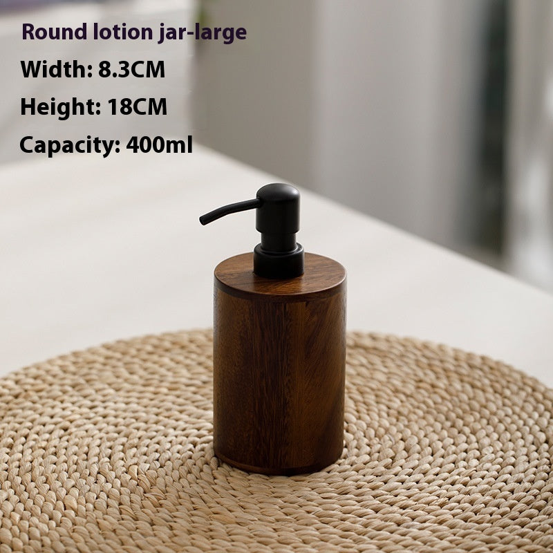 Walnut Bathroom Shampoo Dispenser