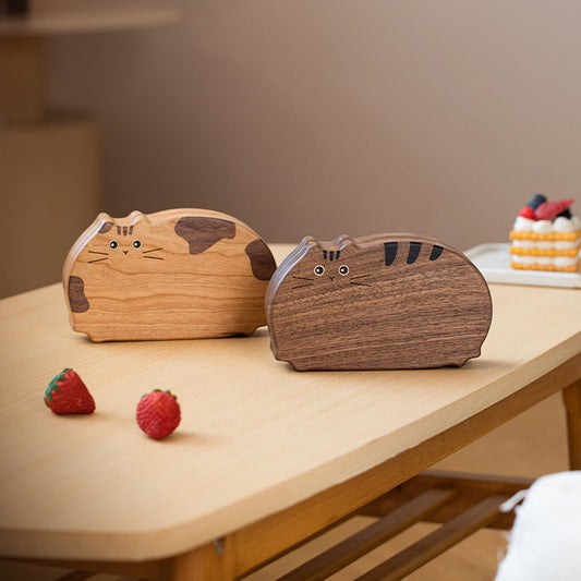 Solid Wood Jewelry Box Desktop Storage Jewelry Box Cute Outing