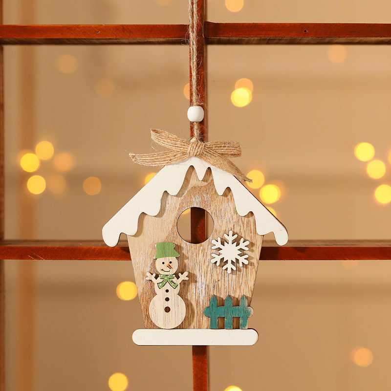 Christmas Wooden Pendant Ornaments for Children – Santa, Snowman & Deer Hanging Decorations