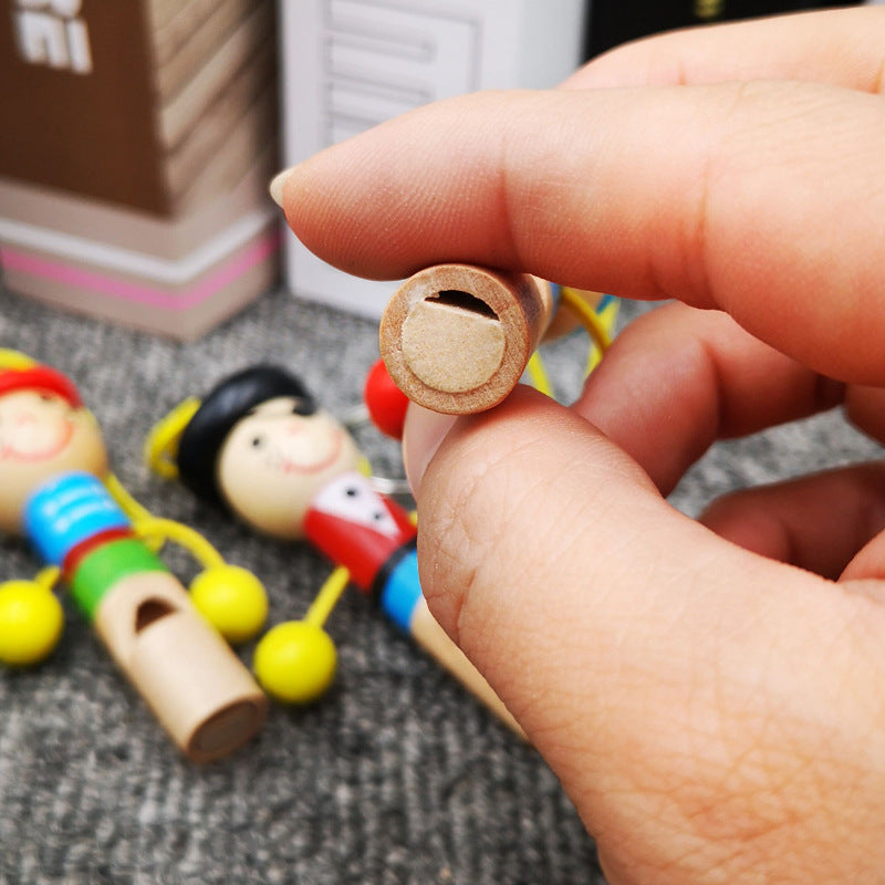 Wooden Pirate Whistle Keychain – Mini Kids Toy & Keyring