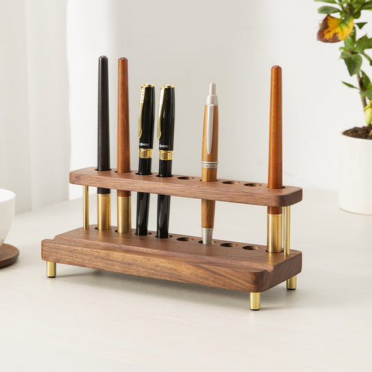 Wooden Mobile & iPad Stand with Pen Holder – Desktop Organizer Bracket