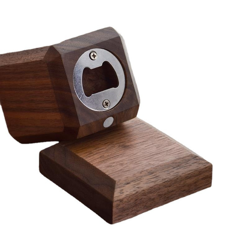 Wooden Hammer Bottle Opener Set – Beech Wood Craft, Vintage Style Beer Opener with Base