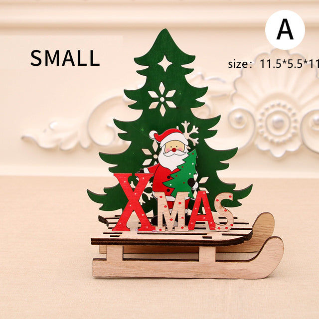 Christmas Wooden Gift Box Ornament – Festive Holiday Decoration & Gift