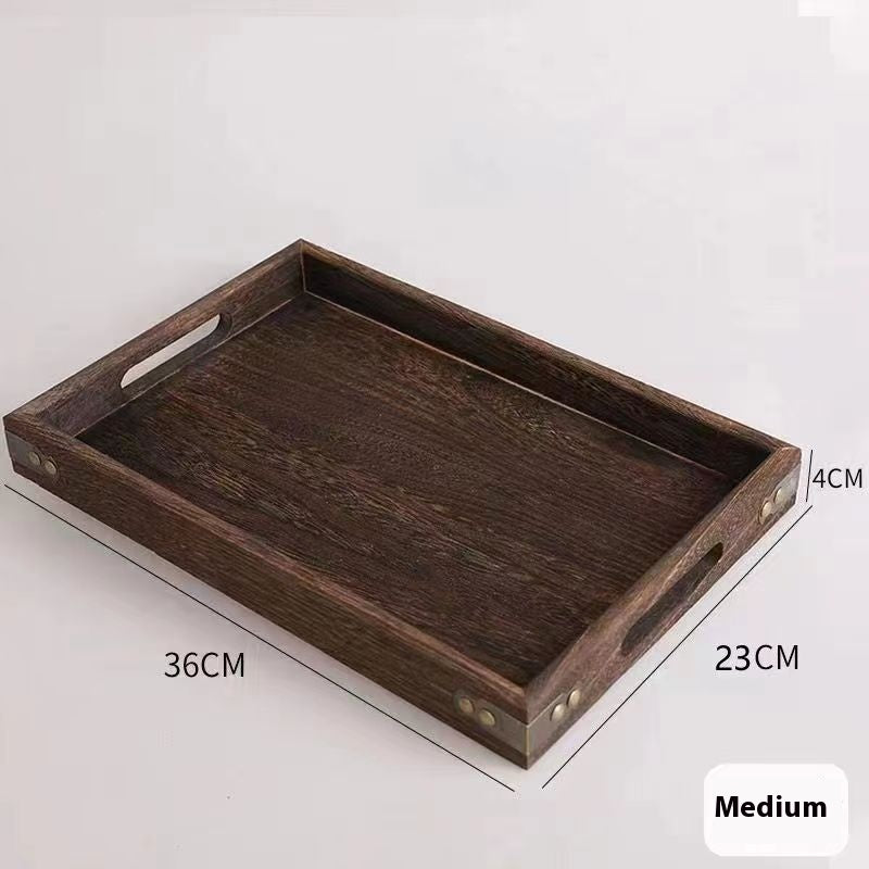 Fashion Chinese Solid Wood Household Tray – Modern Simple Paulownia Serving Plate