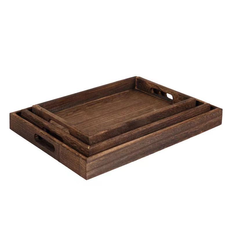 Fashion Chinese Solid Wood Household Tray – Modern Simple Paulownia Serving Plate