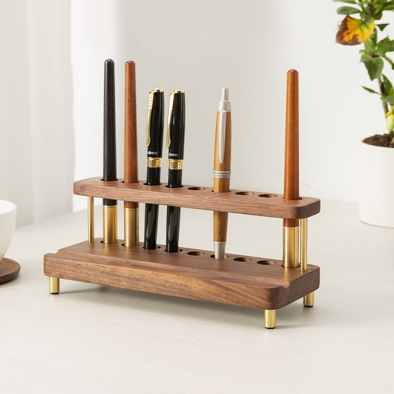 Wooden Mobile & iPad Stand with Pen Holder – Desktop Organizer Bracket